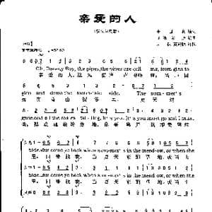 亲爱的人_歌谱投稿_词曲:韦瑟利填词 J.诺尔斯编曲 周枫 董翔晓译配