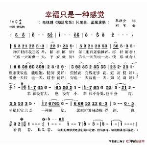 幸福只是一种感觉_歌谱投稿_词曲:单联全 郑军