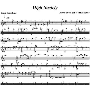 萨克斯谱 | High Society 四重奏 次中音萨克斯分谱