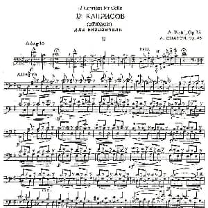 PIATTI 12 Caprices 之11 大提琴