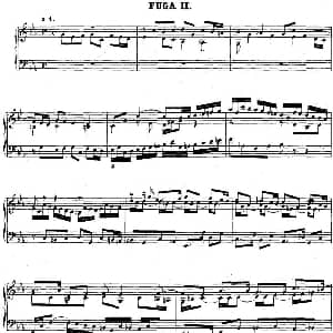 巴赫 平均律钢琴曲集 第二卷 之赋格曲 钢琴谱 巴赫