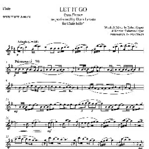 长笛曲谱 | LET IT GO