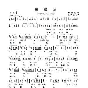 黑眼睛_歌曲简谱