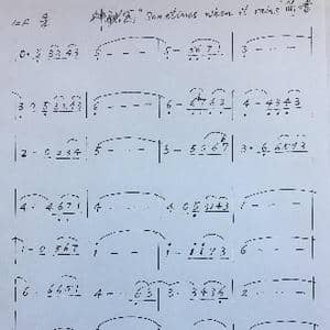 神秘园 下雨的时候_歌谱投稿