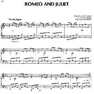 ROMEO AND JULIET 钢琴谱