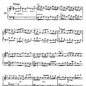 二部创意曲 No.10 钢琴谱 巴赫 巴赫