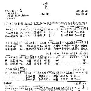 飞_歌谱投稿_词曲:牧歌 冰河