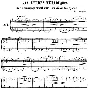 萨克斯谱 | H Klose二重奏练习曲 No.1 H Klose