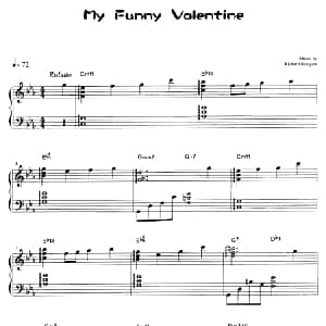 My Funny Valentine 钢琴谱