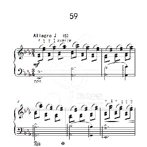 练习曲 59 钢琴谱
