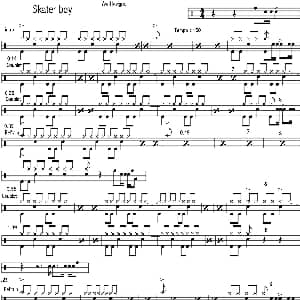 Avril Lavigne Skater boy 爵士鼓谱