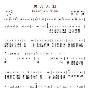 ​男儿无泪_歌曲简谱_词曲:杨绍鸿.萧声 徐嘉良