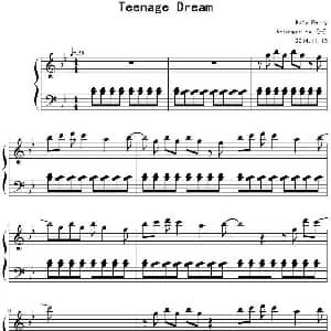 Teenage Dream 钢琴谱 Katy Perry作曲 伦子