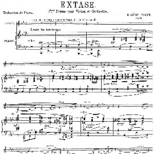 小提琴谱 | 伊萨伊作品集 Extase 小提琴 钢琴伴奏 伊萨伊