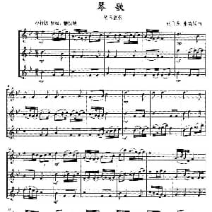二胡谱 | 琴歌 二胡三重奏 张飞龙 张建国