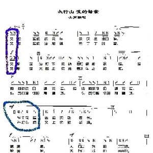 太行山 我的母亲_歌曲简谱_词曲:李荫保 王清明