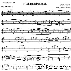 萨克斯谱 | PEACHERINE RAG 四重奏 次中音萨克斯分谱