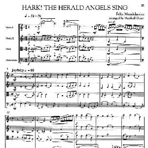 小提琴谱 | HARK! THE HERALD ANGELS SING 听！天使高声唱 弦乐四重奏 门德尔松