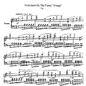 Abegg Variations Op.1 钢琴谱