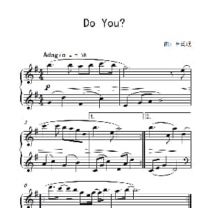Do You？ 钢琴谱 李闰珉