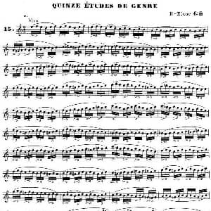 萨克斯谱 | H Klose练习曲 Quinze etudes de genre—15 H Klose