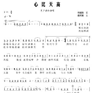 心比天高_通俗唱法乐谱_词曲:许国胜 杨天解