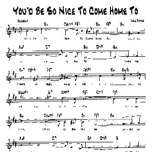 YOU'D BE SO NICE TO COME HOME TO 降B爵士乐谱