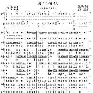 月下情歌_歌曲简谱_词曲: 闫瑞歧