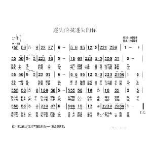 迷失的我迷失的你_通俗唱法乐谱_词曲:刘国清 刘国清