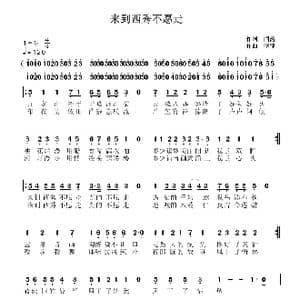 来到西秀不想走_歌曲简谱_词曲:闫涛 李锋 不老锋