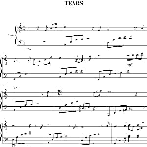 Tears 钢琴谱
