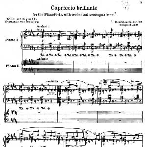 Capriccio Brillante in B Major Op.22 钢琴谱 门德尔松