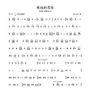 遥远的思念_歌曲简谱_词曲: 蒋立德