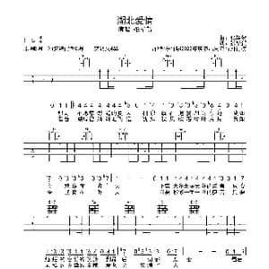 湖北爱情_歌曲简谱_词曲:张毕贺 张毕贺