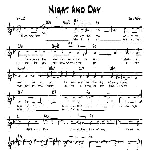 NIGHT AND DAY 降B爵士乐谱