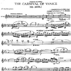 萨克斯谱 | 威尼斯狂欢节