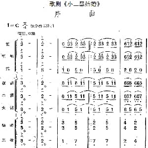 歌剧 小二黑结婚 序曲 民乐合奏总谱
