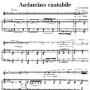 萨克斯谱 | Andantino cantabile 中音萨克所 钢琴伴奏 G Concone
