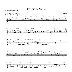 萨克斯谱 | Joy To The World 高音萨克斯