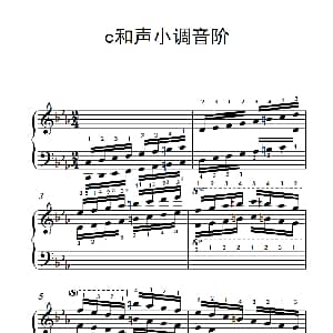 第八级18.c和声小调音阶 钢琴谱