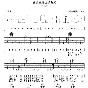 我从来没去过纽约 吉他谱 筷子兄弟 王福燿