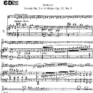 小提琴谱 | Violin Sonata No.2 in A Major Op.12 No.2 小提琴 钢琴伴奏