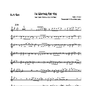 萨克斯谱 | Im Waiting For You 中音萨克斯