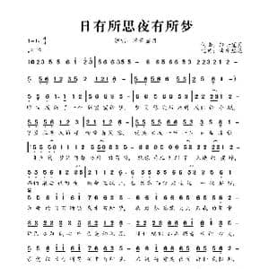 日有所思夜有所梦_歌曲简谱_词曲:轻云望月 轻云望月