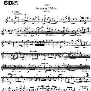 小提琴谱 | Violin Sonata in E Minor