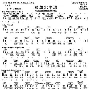 孤单北半球_通俗唱法乐谱