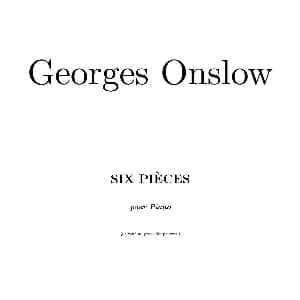 Six Pieces 钢琴谱 乔治 翁斯洛