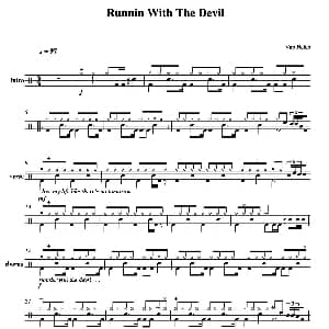 Running With The Devil 鼓谱