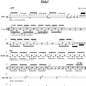 Beatles Help 爵士鼓谱