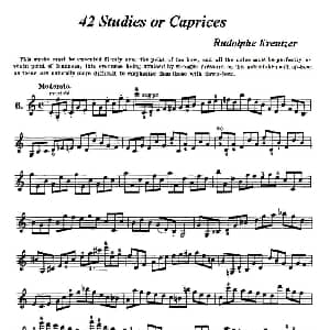 小提琴谱 | 42首练习曲或隨想曲之六 克莱采尔